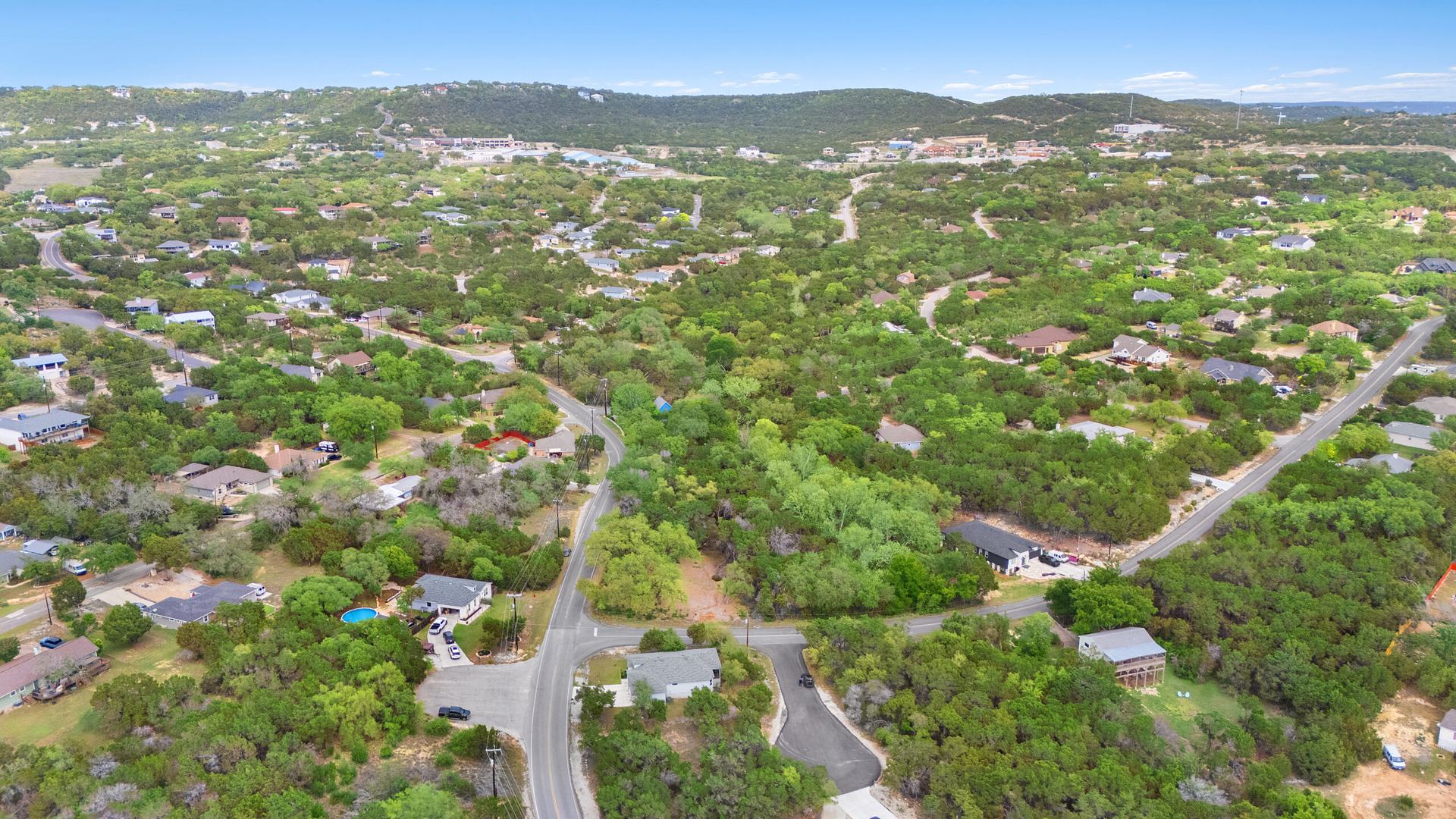Hillside building lot overlooking Lake Travis near Lago Vista
